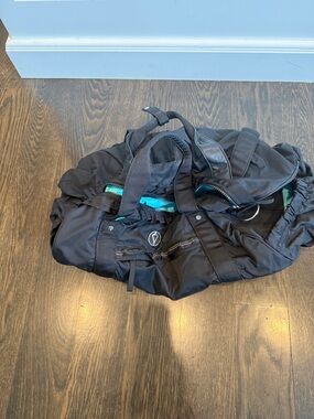Ivivva Black Kids dance bag Duffel Bag with Teal Interior Trim